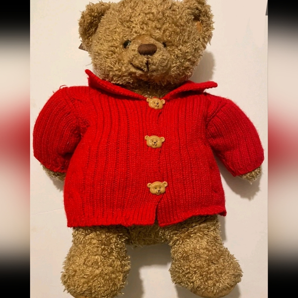 Vintage 1990's Hallmark Red Sweater Mary Teddy Bear